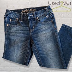 JUSTICE JEANS ZIPPER DETAILING SZ 10R